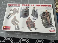 Miniart 1/35 Scale #35042 World War II Drivers Model Kit Open Box!
