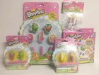SHOPKINS LOT - PENCIL TOPPERS, STICKER KIT, ERASERS AND GEL CLING - NEW IN PKG