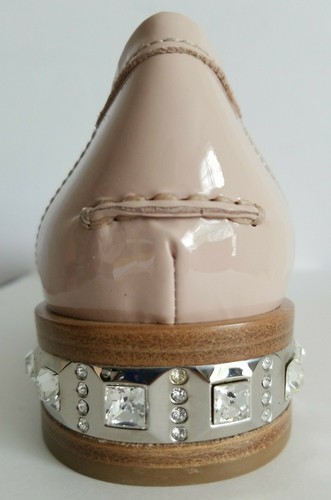 MIU MIU INCREÍBLE DESNUDO Patente Cristal Swarovski TACÓN MOCASINES UE 41 10 ME ENCANTAN ZAPATOS - Imagen 6 de 8