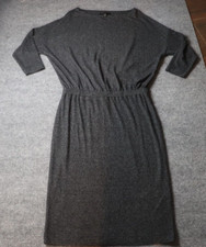 Banana Republic Dress Womens Medium Petite Black Long Sleeve Ribbed Knit