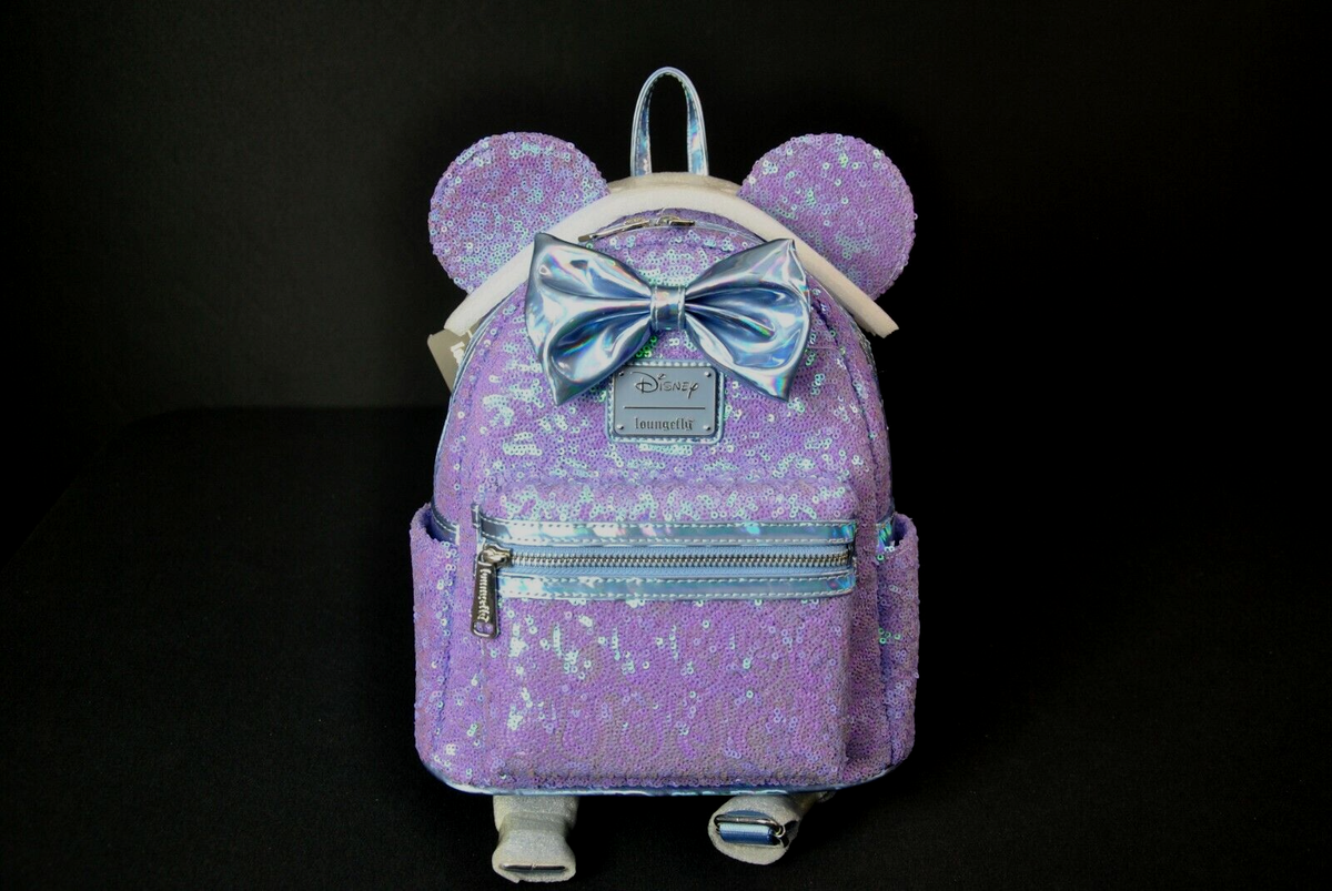 NWT Loungefly Mini Backpack Disney Minnie Mouse Purple 