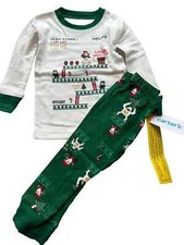Carter's Boy Girl Christmas Holiday 2pc Pajamas Video Game Santa Snowman 12m NWT