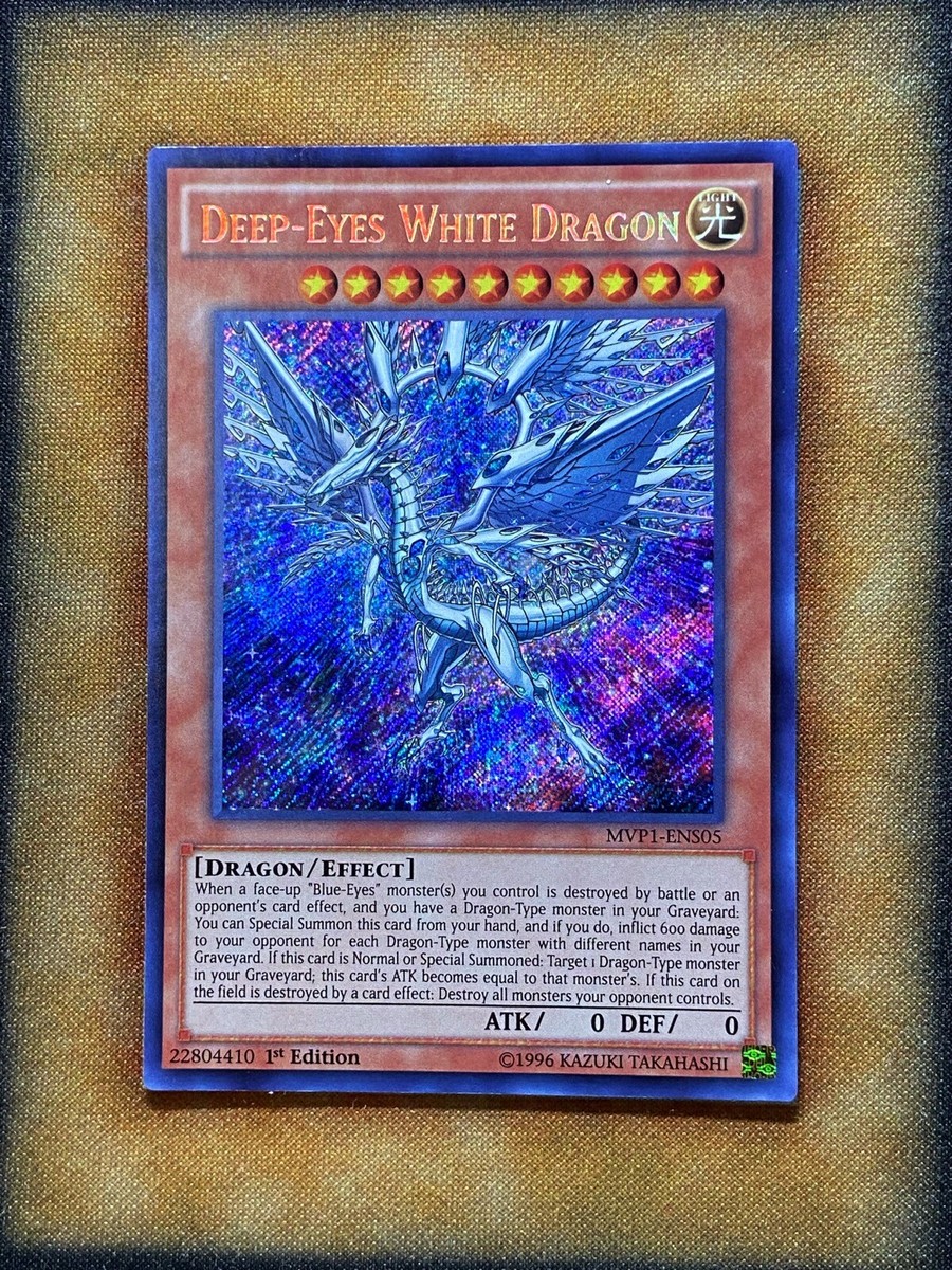 white dragon yugioh card Blue-Eyes (Secret Rare) Secret Rare Any notable flaws or damage to this item will be noted in this listing Yu-Gi-Oh Blue-Eyes White Dragon SDDC-EN004