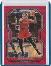 21/22 2021/22 2021 Panini WNBA Prizm Ruby Wave #77 Liz Cambage - Las Vegas Aces
