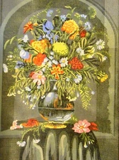 "Bouquet" Printed Needlepoint Tapestry  Canvas Collection D'art 10442