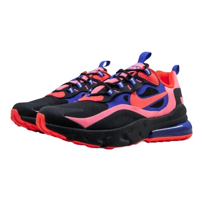 Nike Air Max 270 React (GS) Shoes Size 6.5Y Black/Flash Crimson CT1579 001