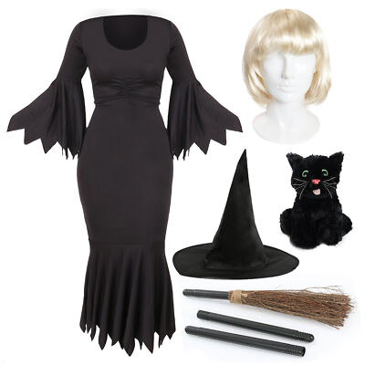 DAMEN TEENAGER HEXE HALLOWEEN SABRINA KOSTÜM OUTFIT ERWACHSENE KOSTÜM HEXE