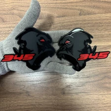 Gorilla Badges Emblem HELL RILLA Red Eye Numbers Premium, 2 Badges, Fender Angry