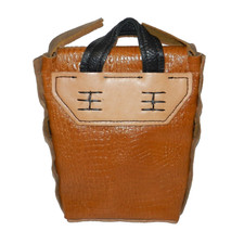 Handmade Native American Style Leather Handbag 13"X10.5"X3.5"