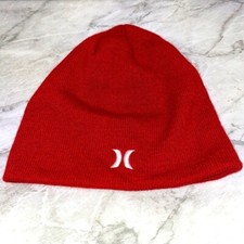 Hurley red knit beanie hat