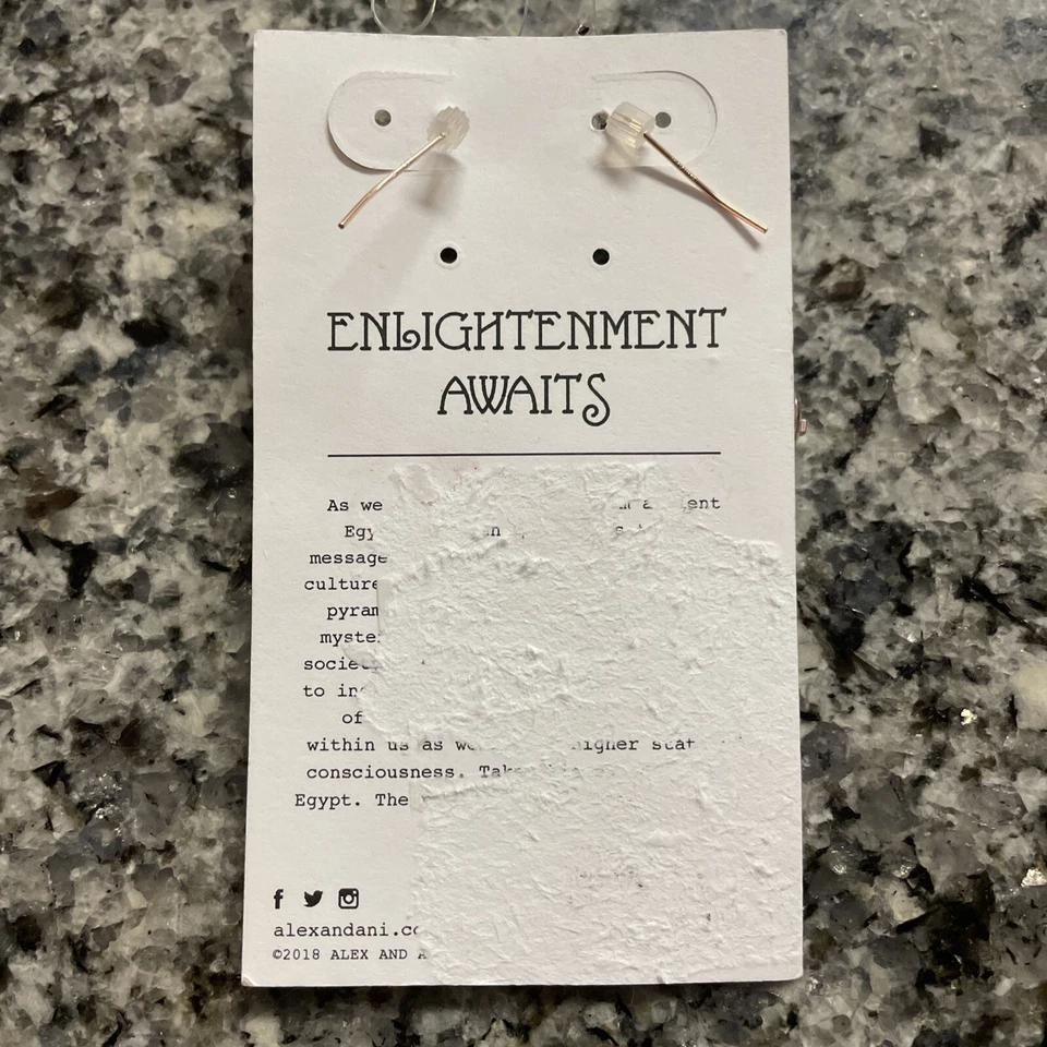 Pendiente Alex And Ani Birch Rowdrop dorado talla única Foto 3 de 3