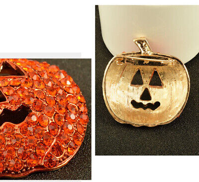 Jewelry  Vintage Happy Halloween Mummy Jack O Lantern Brooch