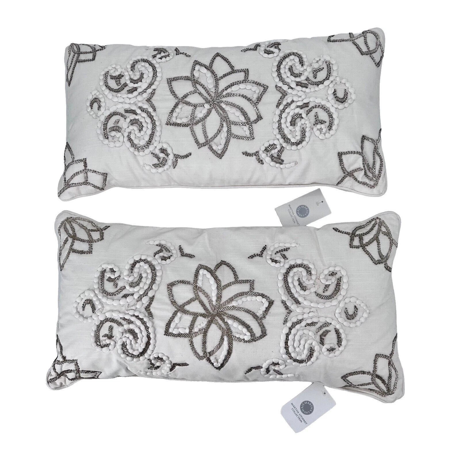 Decoración para el Hogar bordado contemporáneo Martha Stewart Almohadas