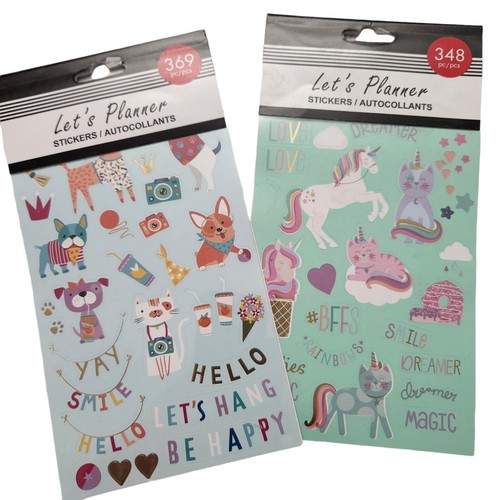 Let's Planner Stickers Over 700 Stickers Unicorns Dogs Cats