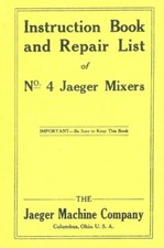 Jaeger No 4 Instruction Book & Repair List Manual Gas Engine Motor 