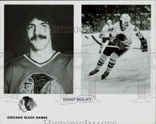 Press Photo Chicago Blackhawks Hockey Player Grant Mulvey - afx04543