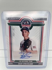 2022 Panini USA Baseball Stars & Stripes Zach Strickland Autograph /499