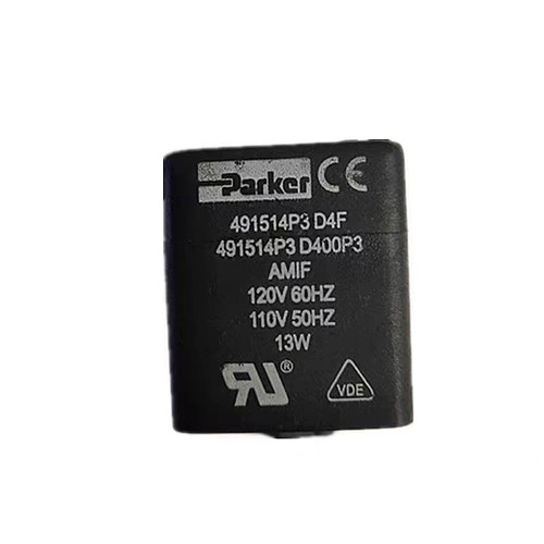 Bobine D'électrovanne Parker 491514P3 - 110V, 13W, Pour Vanne D4F, Neuve