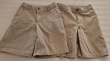 Izod Beige Brown Uniform Shorts size 12R Cotton X2