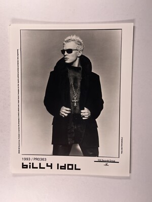 Billy Idol Photograph Original Black And White Press Promotion AMI Records 1993