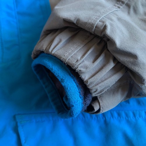 Lands End Kids Large 7 Squall Jacket Blue Gray Waterproof Winter Wind Proof Coat - Picture 8 of 12