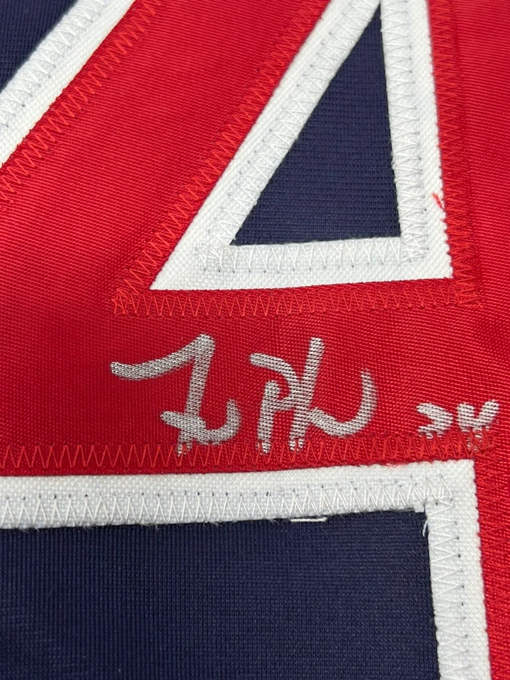 Zach Plesac Hand Signed Autographed Cleveland Guardians Blue Jersey PSA - Image 3 of 4