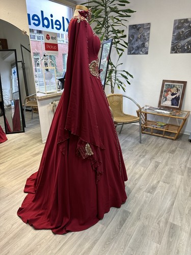 Abendkleid zwei teilig weinrot neuwertig Hennaabend Verlobungskleid Gr 38 - Bild 2 von 9