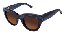 Gwen Stefani L.A.M.B. LA532 Blue Marble Frame / Brown Gradient Lens Sunglasses