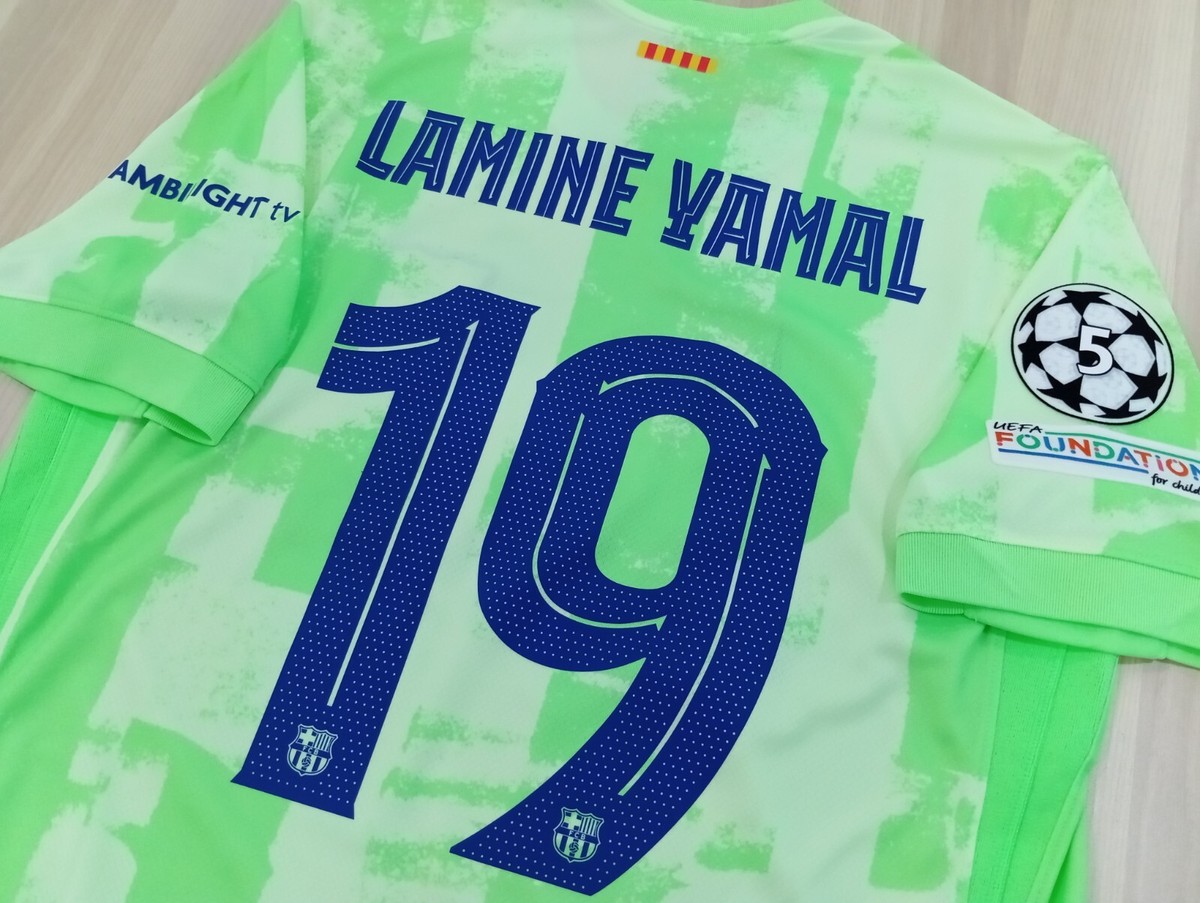 Nike FC Barcelona ヤマル19番ユニフォーム　Mサイズ NIKE FCバルセロナ 24-25 ホーム 半袖レプリカユニフォーム 19