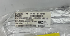 MSC WHITE COTTON INSPECTION GLOVES. PACKS OF 12  LOTOF7  