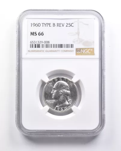 MS66 1960 Type B REV Washington Quarter NGC *6678
