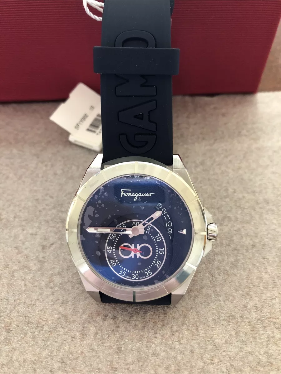 FERRAGAMO URBAN WATCH With Blue Silicon Band With FERRAGAMO