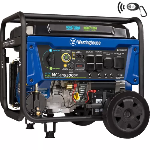 Westinghouse 9500 Watt Dual Fuel Remote Start Portable Generator [Refurbished]