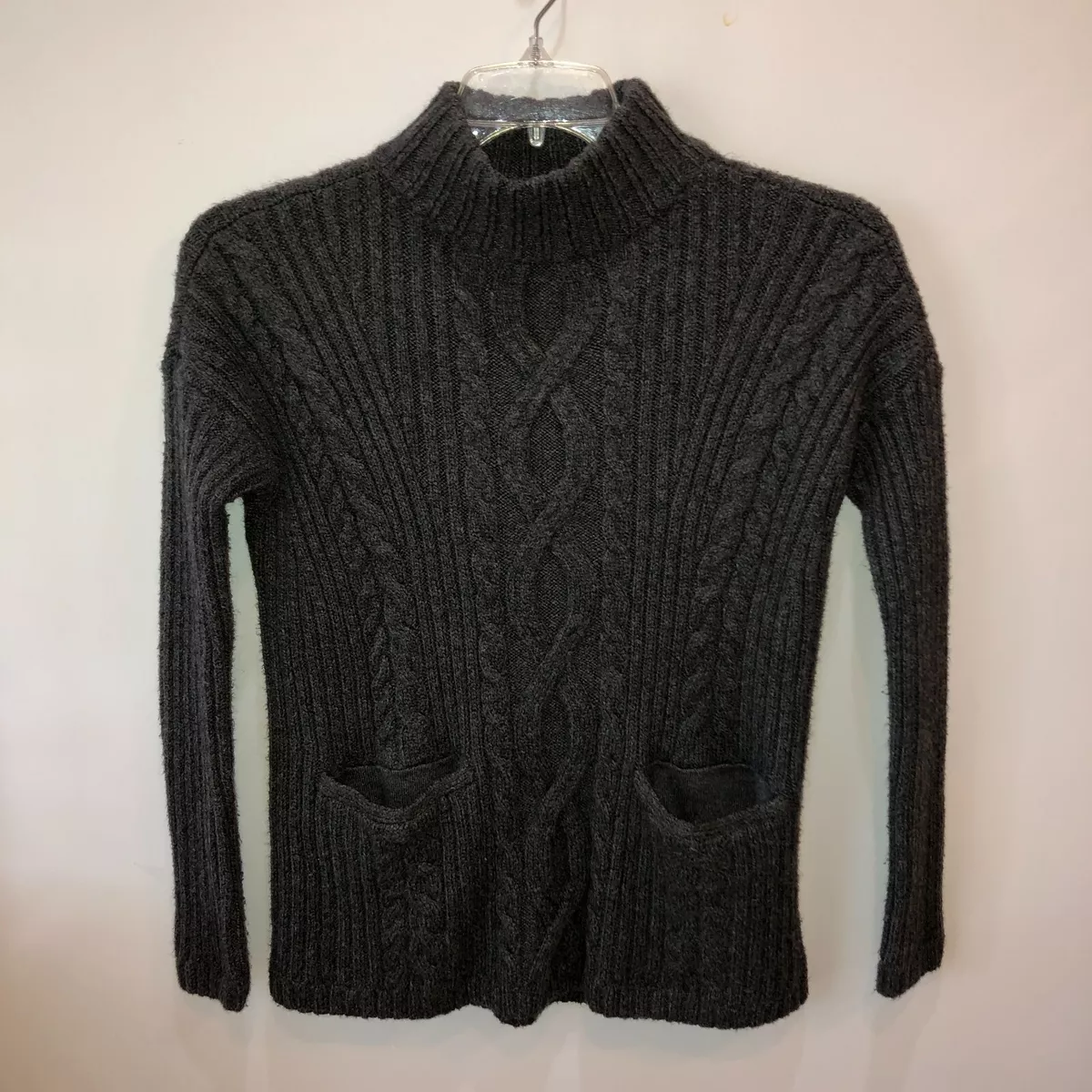 Abercrombie cable top mock neck sweater