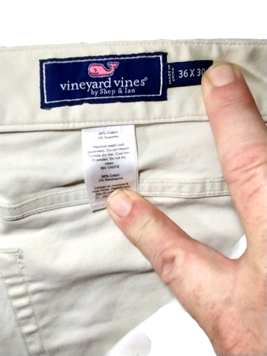 Men's Vineyard Vines Khaki Chino Stretch Fit Active Casual Pants Size 36" x 30" - Picture 13 of 13