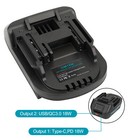 Battery Adapter Converter for Milwaukee Dewalt 18V to Makita 18V BL1830 BL1860