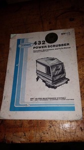 Tennant 432 Power Scrubber operation maintenance and parts manual book