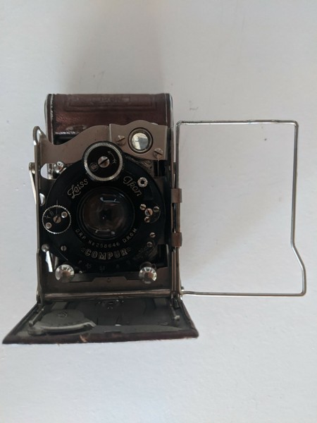 PRINCIPIOS SIGLO XX RARA ZEISS IKON COMPUR FOLDING PLATE DRP 258646 MARRON