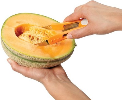 Chef´n 102-515-172 Scoop n Slice Mango-, Früchteschneider, orange