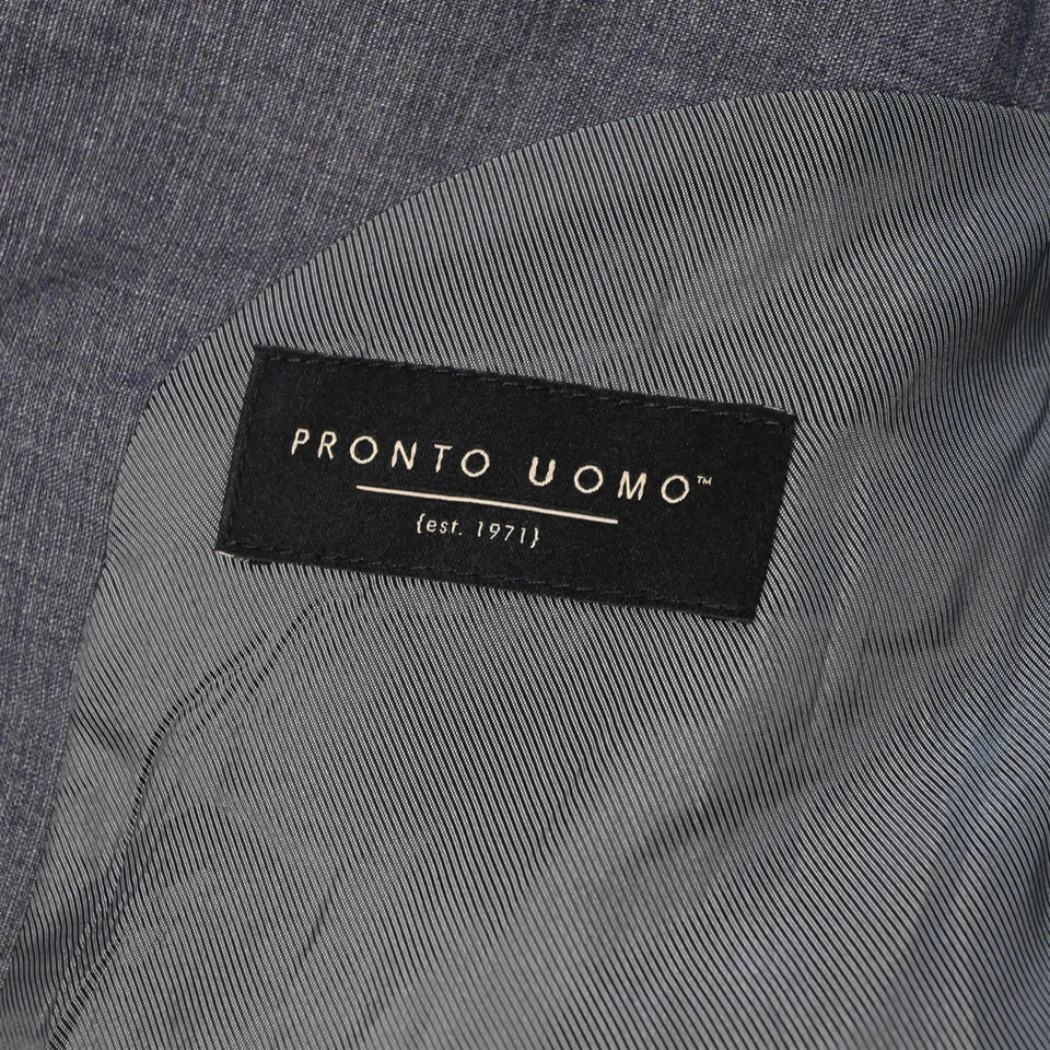 Pronto Uomo 58R 52x30 Gray Sharkskin Mens Jacket Pants Suit - Image 4 of 4