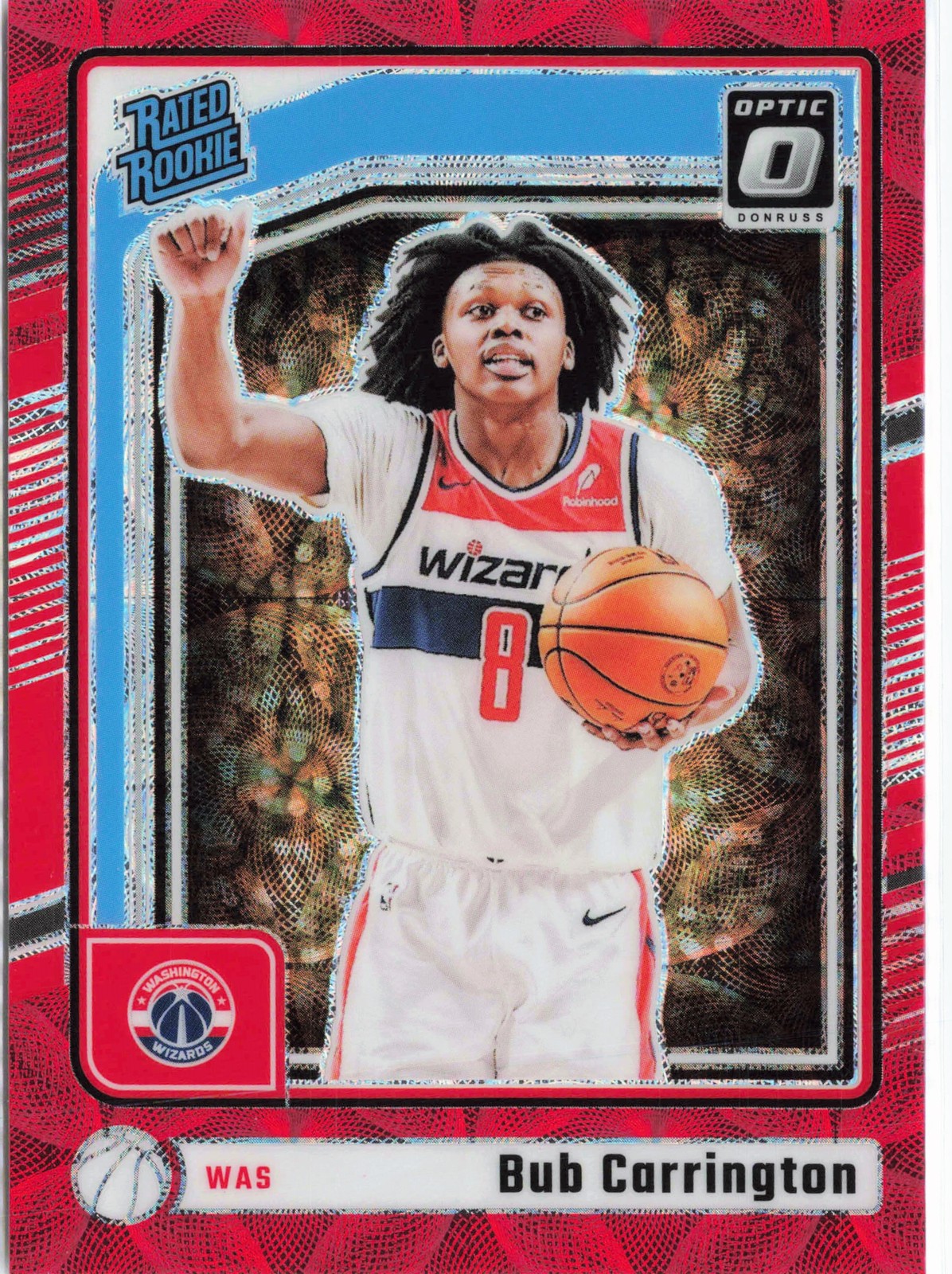 2024-25 Donruss Optic #273 Bub Carrington Red International