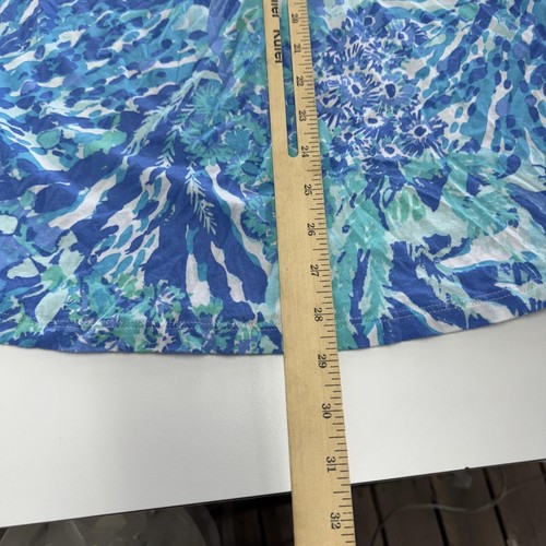 Lilly Pulitzer Tank Top Womens XL Lacy Blue Haven Raising Shell Summer - Picture 8 of 10