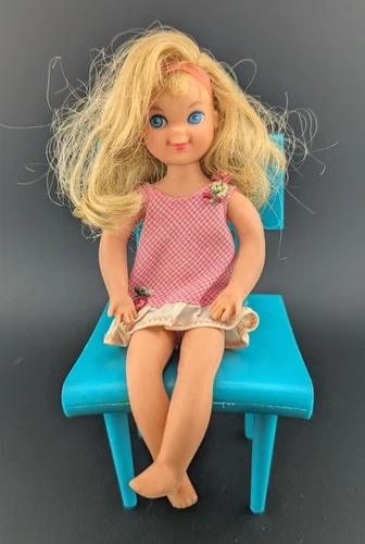 Vintage 1966 Mattel #3550 Tutti Doll in Original Dress