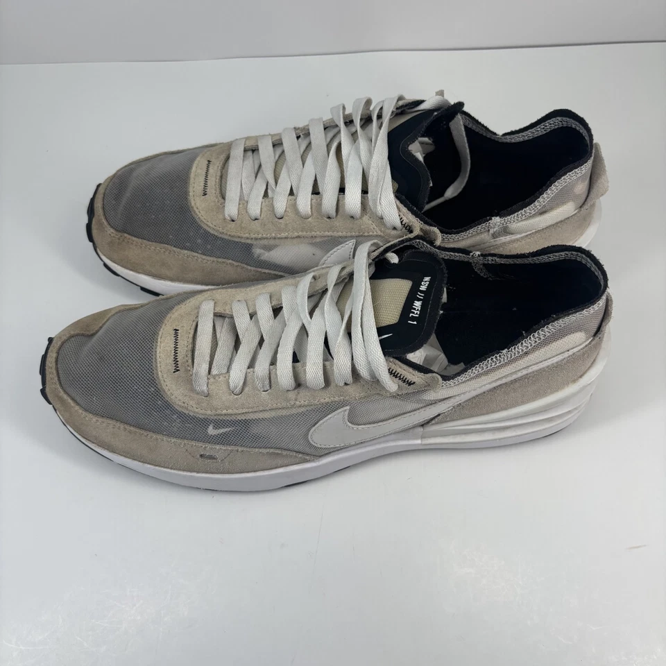 Nike Waffle One Para hombres EE. UU. 11.5 Summit Blanco Malla Gamuza Tenis Informales DA7995-100 Foto 4 de 4