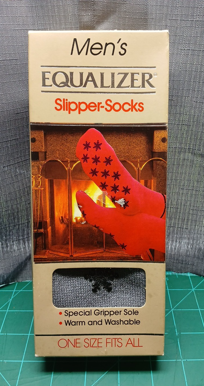 SAOLA Calzini ciabatte uomo equalizzatore vintage 1993 suola gripper rosso nuovi con scatola taglia unica