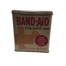 Rare Vintage Johnson & Johnson Band-Aid Tin Only USA Made Advertising
