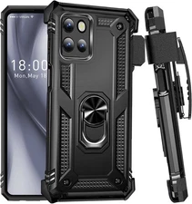 For Motorola Moto G/Stylus 5g (2025) - Case Belt Clip Holster Swivel Metal Ring