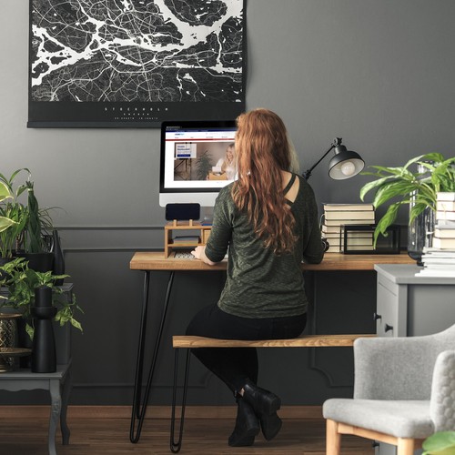 Monitorstandaard Monitorverhoger Beeldschermstandaard Bureau organizer 2 lades - Afbeelding 3 van 11
