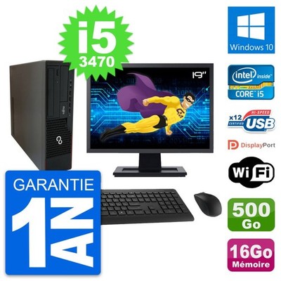 Fujitsu Esprimo E910 PC Intel i5-3470 16GB RAM 500GB HDD Windows 10 19'' WiFi