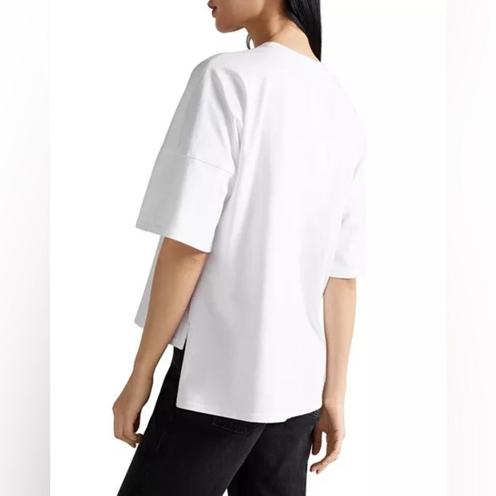 Ted Baker Floriyn Magnolia Tee Appliqué High Low Shirt White Size 2 = Small NEW